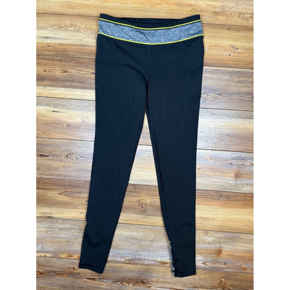 VSX Victoria's Secret Knockout Tight Leggings Black Grey Neon Yellow Womens S